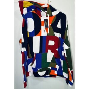 Polo Ralph Lauren The Logo Fleece Hoodie All Over Monogram Logo Pullover - Large
